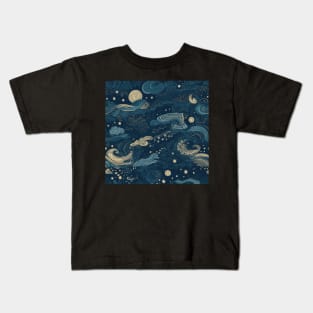 Elevate Your Wardrobe to Stellar Heights: Experience the Allure of Our 'Starry Night' Design! Kids T-Shirt